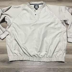 FOOTJOY LONG SLEEVE PULLOVER GOLF JACKET‎ 1/4 ZIP MEN'S XL JACKET BEIGE